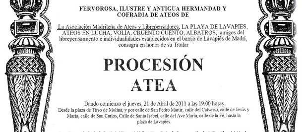 Autorizan la procesin atea en Madrid para el prximo viernes