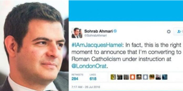 El periodista Sohrab Ahmar anuncia su conversin al catolicismo tras el asesinato del P. Jacques Hamel