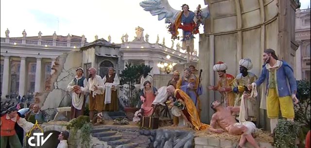Inauguracin del Nacimiento y el rbol de Navidad de la Plaza de San Pedro del Vaticano 
