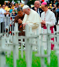 El Papa visitar en Corea el cementerio de los nios abortados