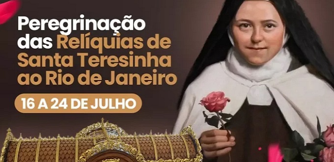 Reliquias de Santa Teresa del Nio Jess inician peregrinacin en la Arquidicesis de Ro de Janeiro
