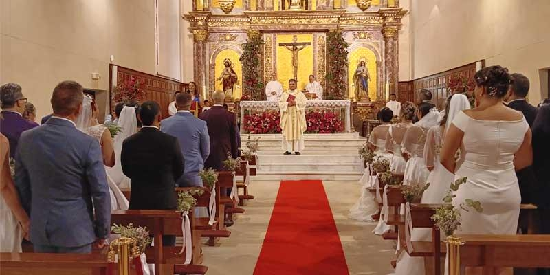 Dieciocho parejas se dieron el s quiero ante el altar en San Sebastin de los Reyes