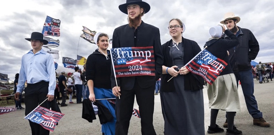 Los amish votaron masivamente por primera vez en su historia para apoyar a Trump