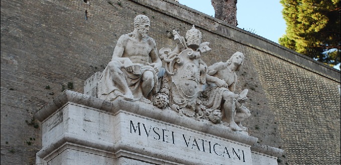 Los Museos Vaticanos exhiben un mosaico medieval de la antigua Baslica de San Pedro