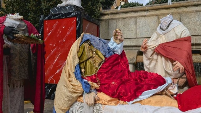 Acto vandlico contra el Beln de San Lorenzo de El Escorial