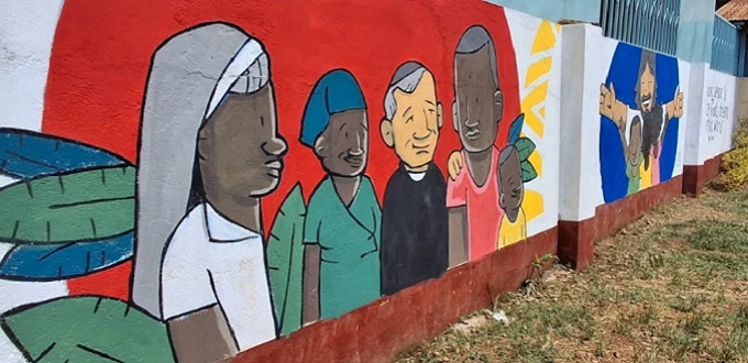 Artista catlico que pinta murales como herramienta de evangelizacin