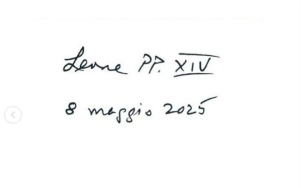 Firma del Papa Leon XIV