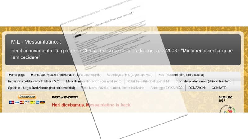 Google restituye Messainlatino Google restituye Messainlatino