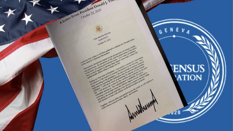 Trump reincorpora a Estados Unidos al Consenso de Ginebra para apoyar el derecho internacional a la vida Trump reincorpora a Estados Unidos al Consenso de Ginebra para apoyar el derecho internacional a la vida