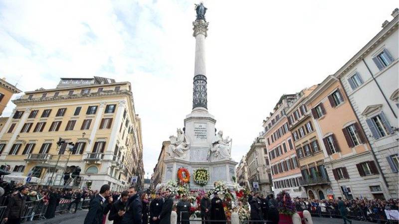 El Papa rendir homenaje a la Inmaculada en la Plaza de Espaa el 8 de diciembre