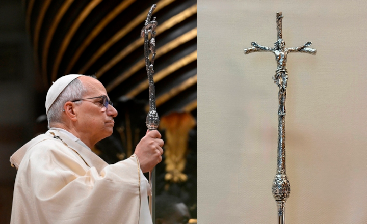 Le�n XIV estrena su propia f�rula (cruz papal)