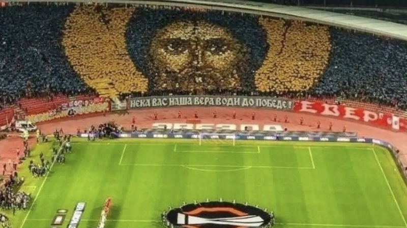 La UEFA multa a un club serbio por exhibir un icono cristiano mientras tolera otros mensajes ideol�gicos y s�mbolos blasfemos