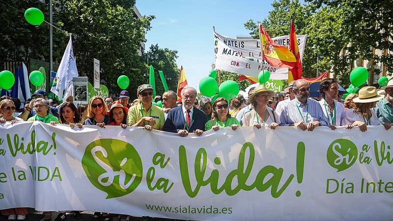Miles de personas marchan en Madrid en defensa de la vida pese a las trabas y el calor