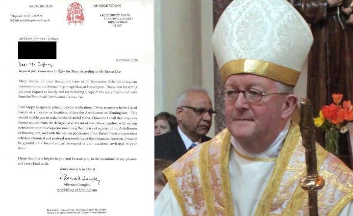Volver� a celebrarse la Misa seg�n el uso de Sarum en Inglaterra